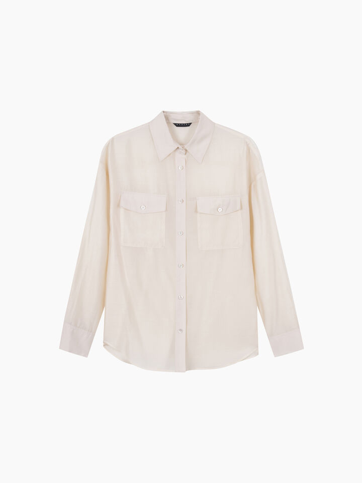 Camicia beige chiaro con tasche - sisley k camicie - Beige | Sisley K image number 1